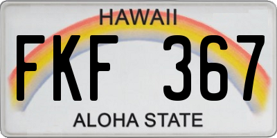 HI license plate FKF367