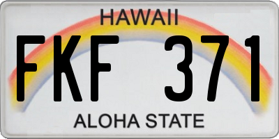 HI license plate FKF371
