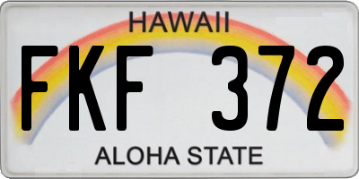 HI license plate FKF372