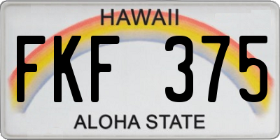 HI license plate FKF375