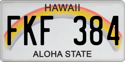 HI license plate FKF384