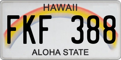 HI license plate FKF388