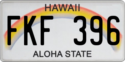 HI license plate FKF396