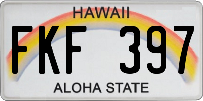 HI license plate FKF397