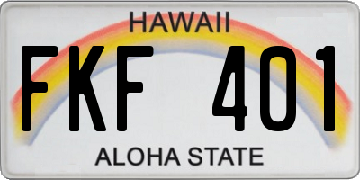 HI license plate FKF401