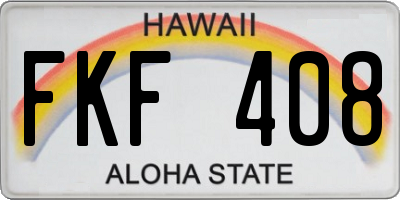 HI license plate FKF408