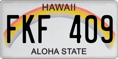 HI license plate FKF409
