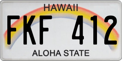 HI license plate FKF412