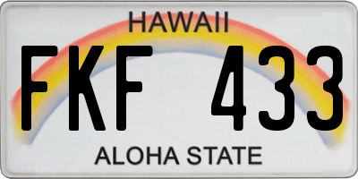 HI license plate FKF433