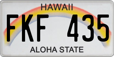 HI license plate FKF435