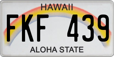 HI license plate FKF439