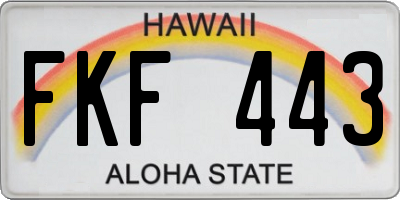 HI license plate FKF443