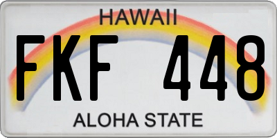 HI license plate FKF448