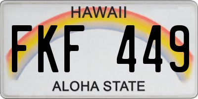 HI license plate FKF449