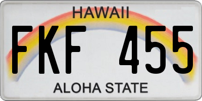 HI license plate FKF455