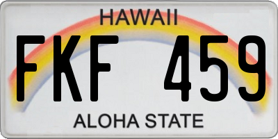 HI license plate FKF459