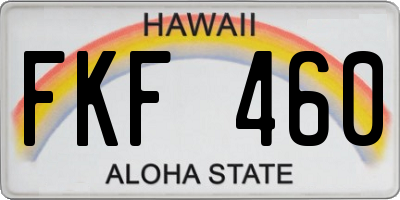 HI license plate FKF460