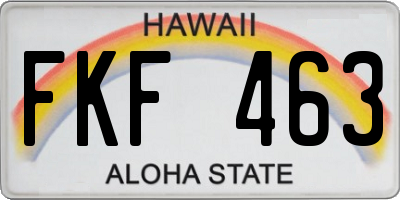 HI license plate FKF463