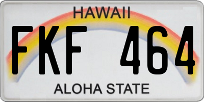 HI license plate FKF464