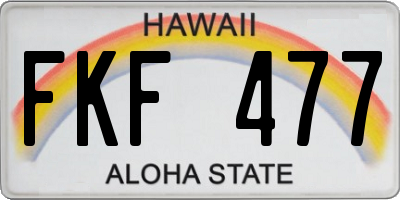 HI license plate FKF477