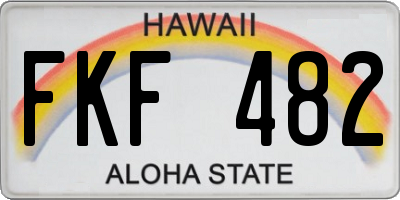 HI license plate FKF482