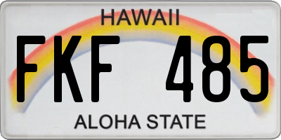 HI license plate FKF485