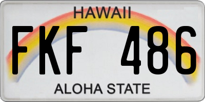 HI license plate FKF486