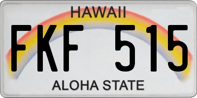 HI license plate FKF515