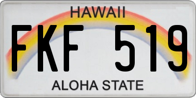 HI license plate FKF519