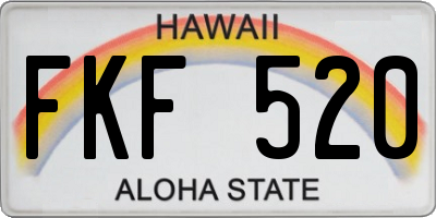 HI license plate FKF520