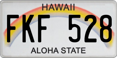 HI license plate FKF528