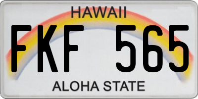 HI license plate FKF565