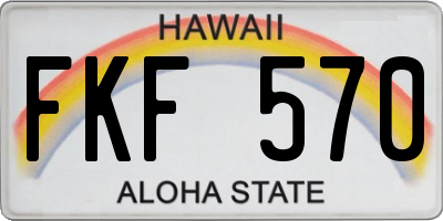 HI license plate FKF570
