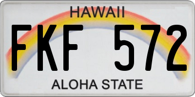 HI license plate FKF572