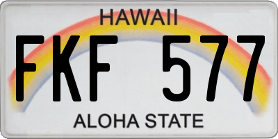 HI license plate FKF577