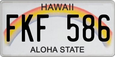 HI license plate FKF586