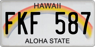 HI license plate FKF587