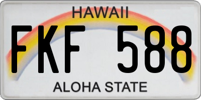 HI license plate FKF588