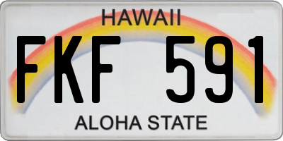 HI license plate FKF591