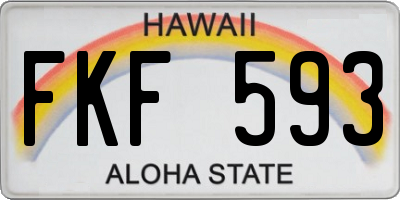 HI license plate FKF593