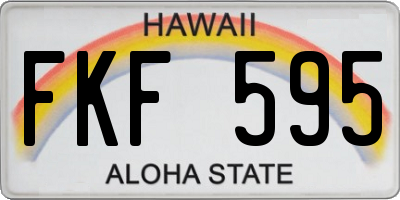 HI license plate FKF595