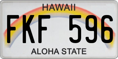 HI license plate FKF596