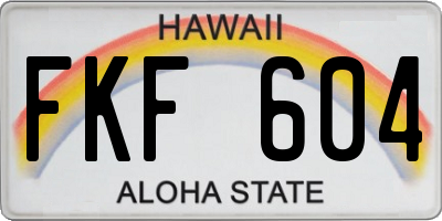 HI license plate FKF604