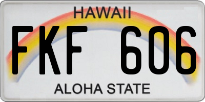 HI license plate FKF606