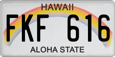 HI license plate FKF616
