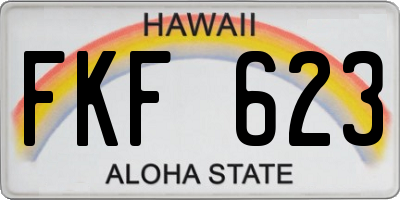 HI license plate FKF623
