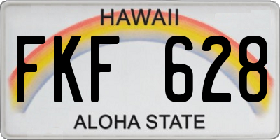 HI license plate FKF628