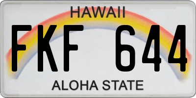 HI license plate FKF644