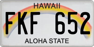 HI license plate FKF652