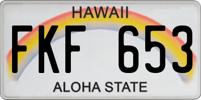 HI license plate FKF653